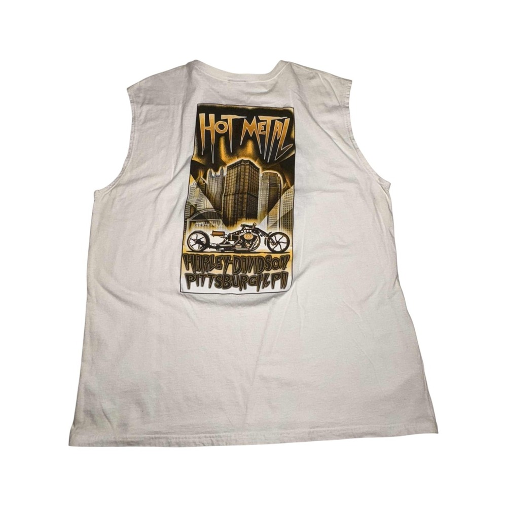 Harley Davidson Pittsburgh PA Hot Metal Sleeveless Shirt Tank Top Biker 2016 B30